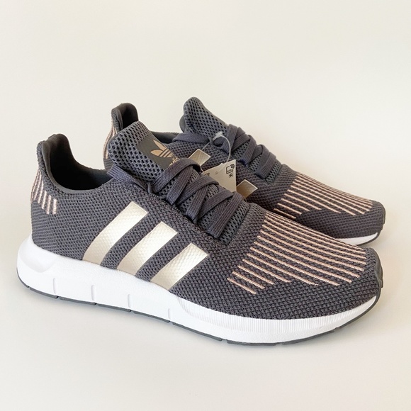 Adidas Gray Rose Gold Swift Run Sneakers CQ2598 - Picture 9 of 9